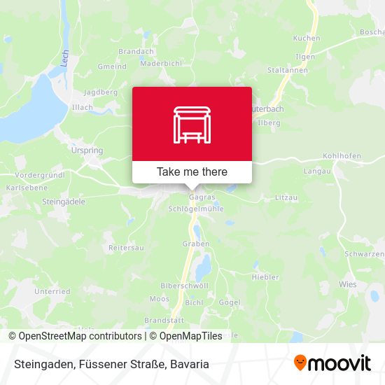 Steingaden, Füssener Straße map