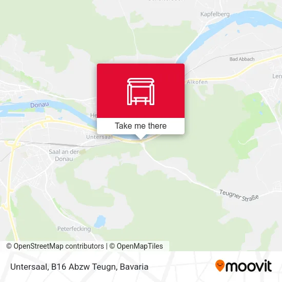 Карта Untersaal, B16 Abzw Teugn