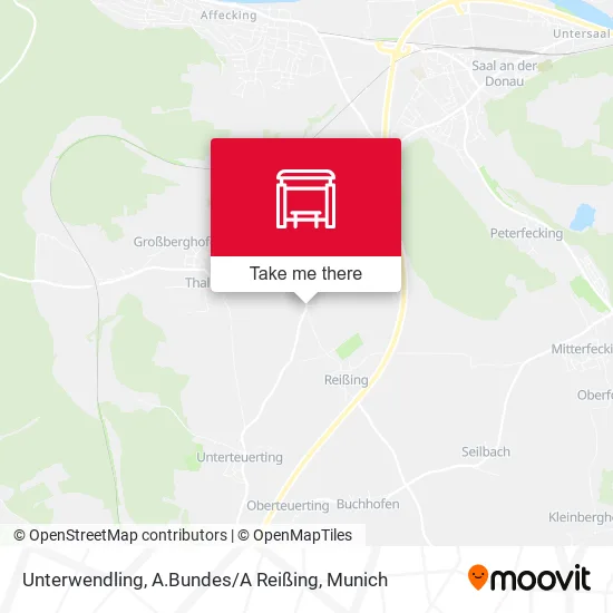 Карта Unterwendling, A.Bundes / A Reißing