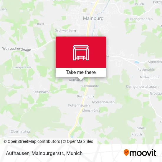 Карта Aufhausen, Mainburgerstr.