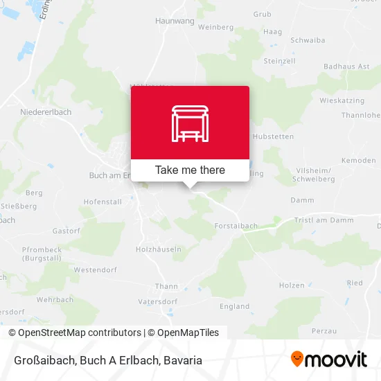 Карта Großaibach, Buch A Erlbach