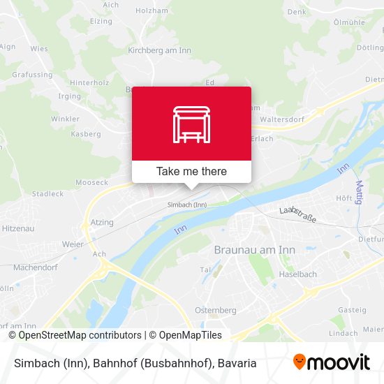 Simbach (Inn), Bahnhof (Busbahnhof) map