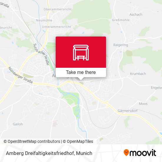 Amberg Dreifaltigkeitsfriedhof map