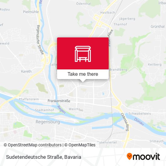 Sudetendeutsche Straße map