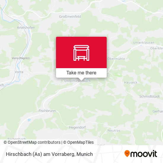 Карта Hirschbach (As) am Vorraberg