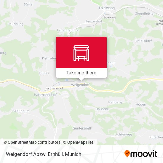 Weigendorf Abzw. Ernhüll map
