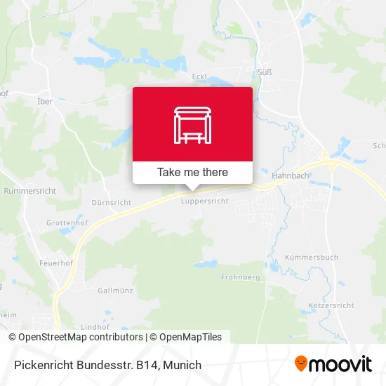 Карта Pickenricht Bundesstr. B14