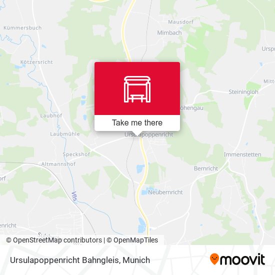 Карта Ursulapoppenricht Bahngleis