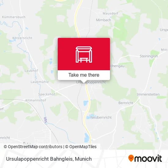 Карта Ursulapoppenricht Bahngleis