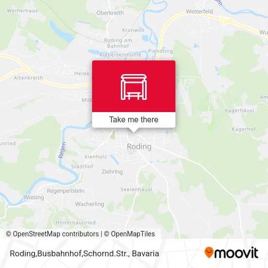 Карта Roding,Busbahnhof,Schornd.Str.