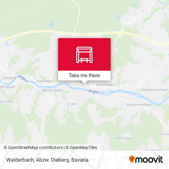 Walderbach, Abzw. Dieberg map