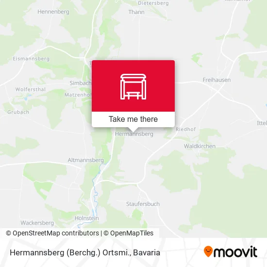 Карта Hermannsberg (Berchg.) Ortsmi.