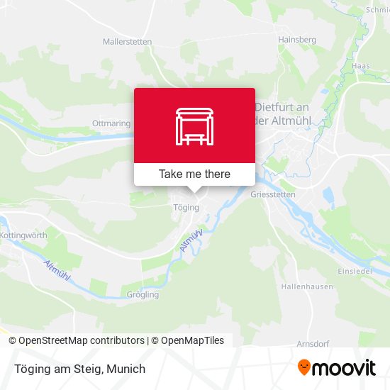 Töging am Steig map