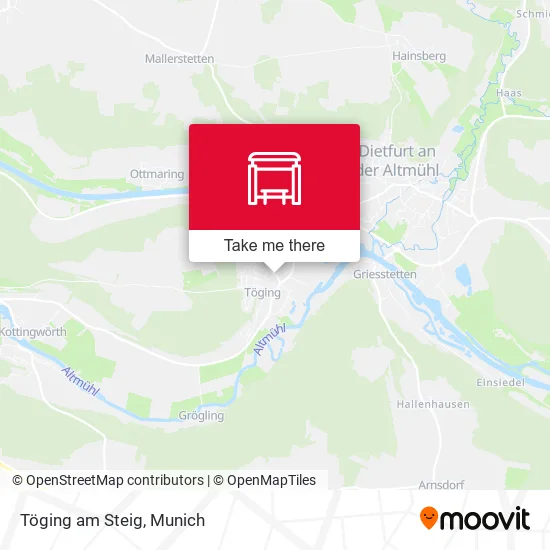 Карта Töging am Steig