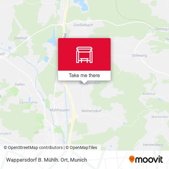 Wappersdorf B. Mühlh. Ort map