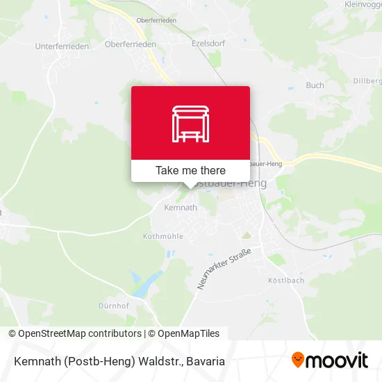 Карта Kemnath (Postb-Heng) Waldstr.