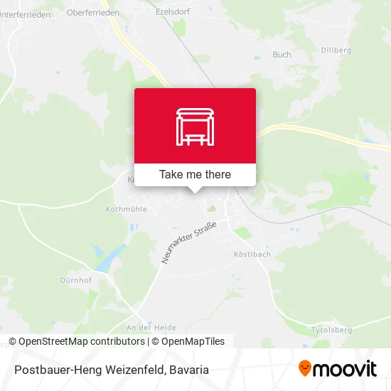 Карта Postbauer-Heng Weizenfeld