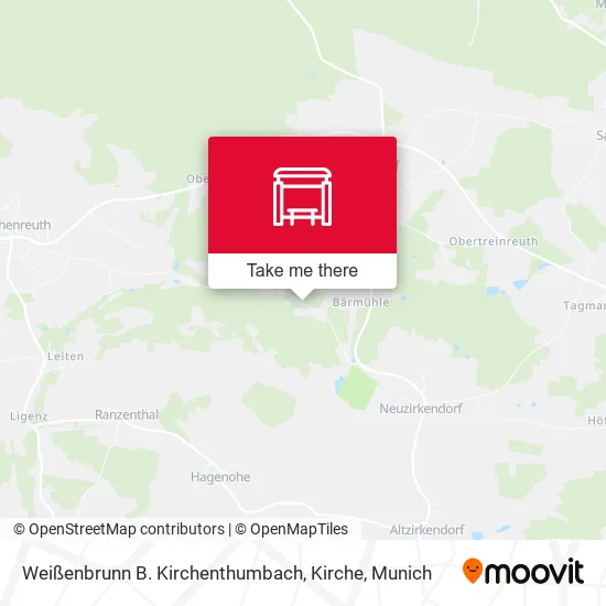 Карта Weißenbrunn B. Kirchenthumbach, Kirche