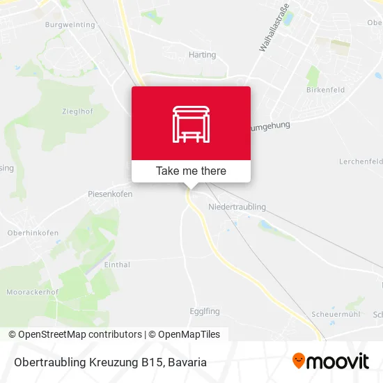 Карта Obertraubling Kreuzung B15