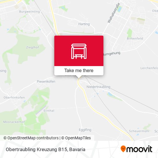 Obertraubling Kreuzung B15 map