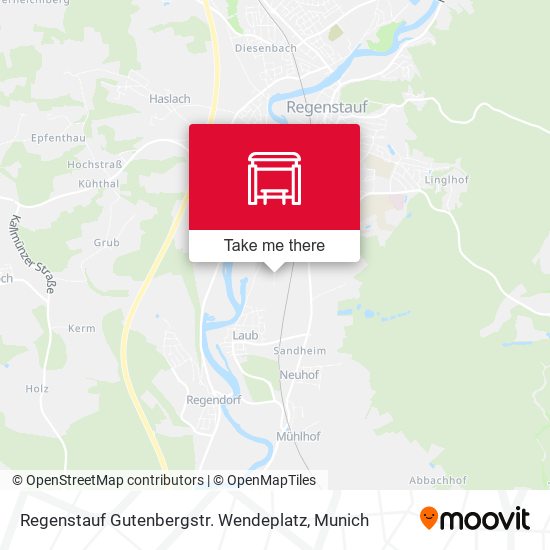 Regenstauf Gutenbergstr. Wendeplatz map