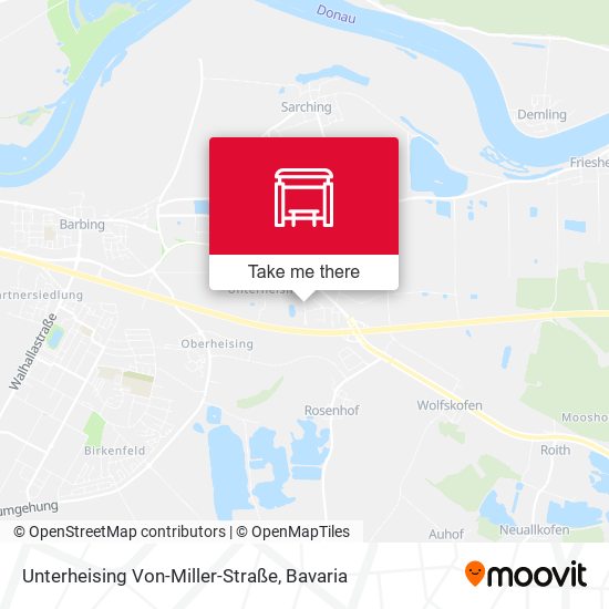 Unterheising Von-Miller-Straße map