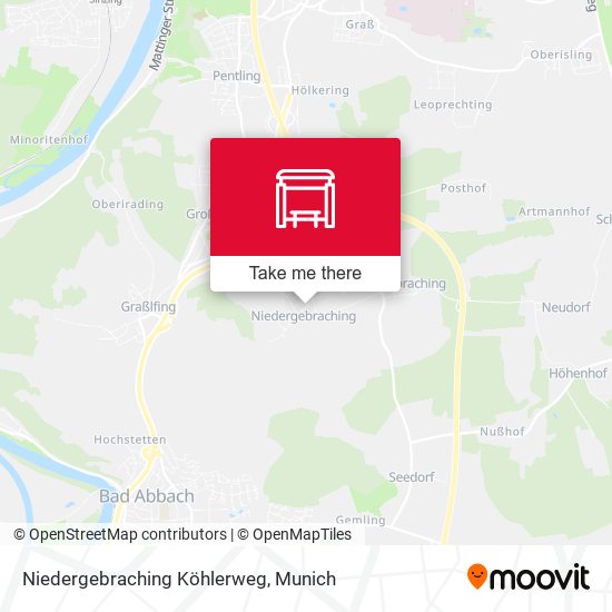 Niedergebraching Köhlerweg map