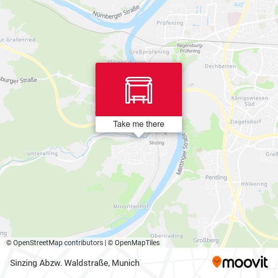 Sinzing Abzw. Waldstraße map