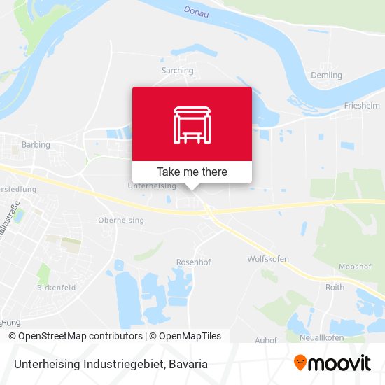 Unterheising Industriegebiet map
