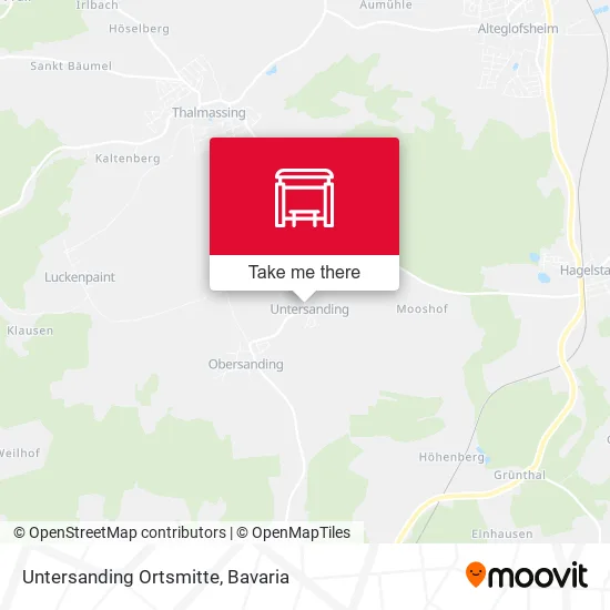 Карта Untersanding Ortsmitte