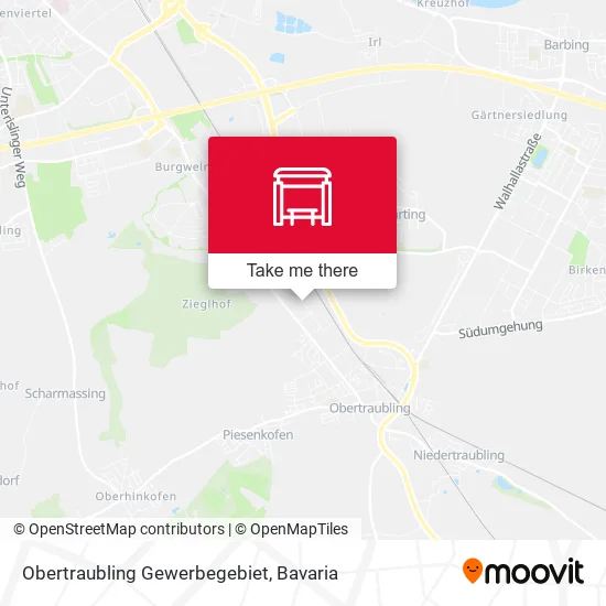 Карта Obertraubling Gewerbegebiet