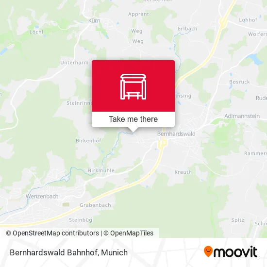 Карта Bernhardswald Bahnhof