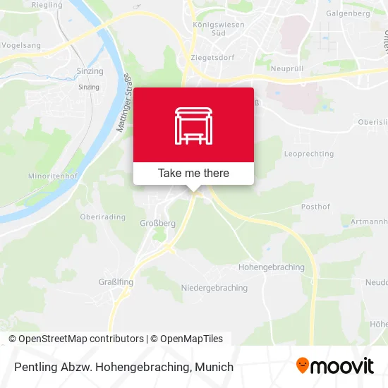 Карта Pentling Abzw. Hohengebraching