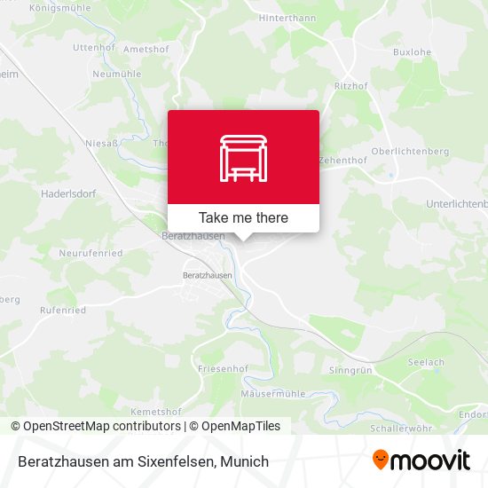 Beratzhausen am Sixenfelsen map