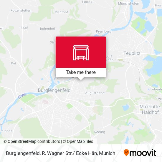 Burglengenfeld, R. Wagner Str./ Ecke Hän map