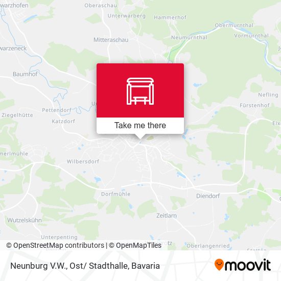 Neunburg V.W., Ost/ Stadthalle map
