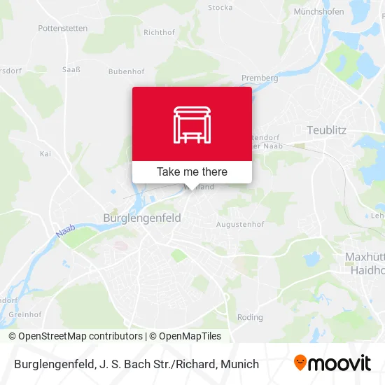 Карта Burglengenfeld, J. S. Bach Str. / Richard