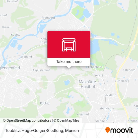 Teublitz, Hugo-Geiger-Siedlung map