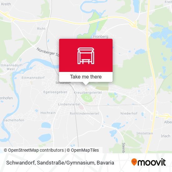 Schwandorf, Sandstraße / Gymnasium map