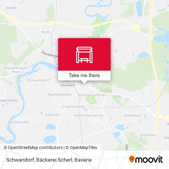 Schwandorf, Bäckerei Scherl map