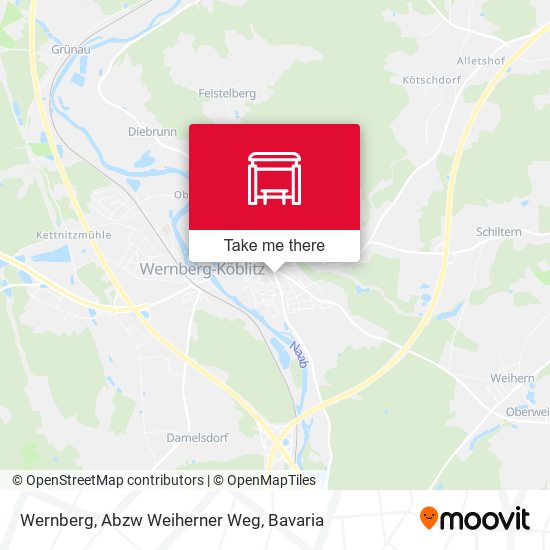 Wernberg, Abzw Weiherner Weg map