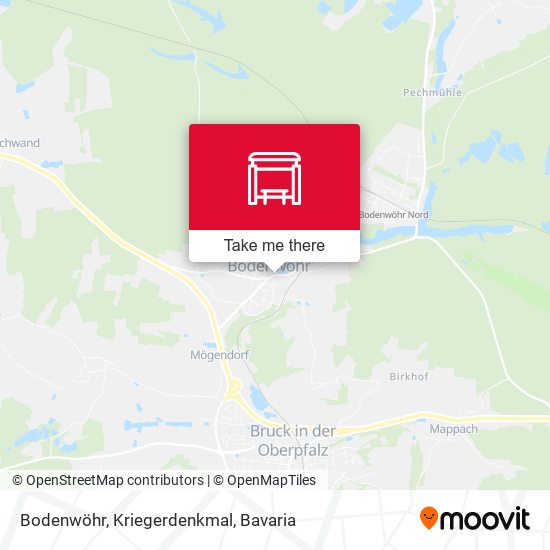 Bodenwöhr, Kriegerdenkmal map