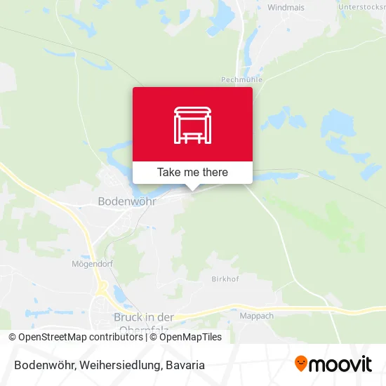 Карта Bodenwöhr, Weihersiedlung