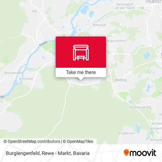 Карта Burglengenfeld, Rewe - Markt