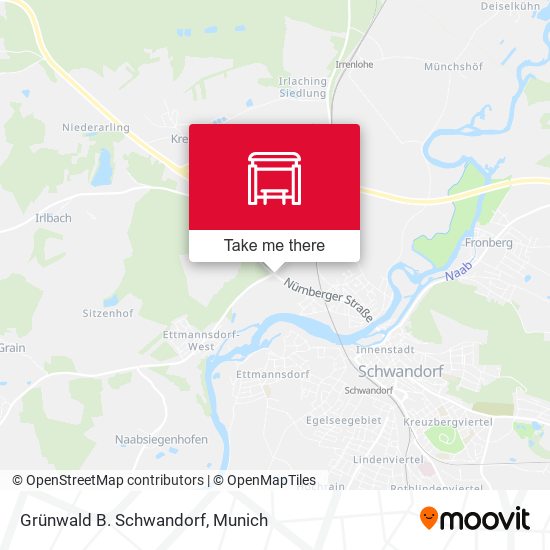 Grünwald B. Schwandorf map