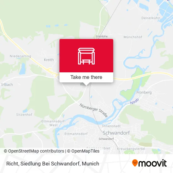 Карта Richt, Siedlung Bei Schwandorf