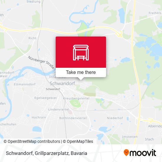 Schwandorf, Grillparzerplatz map