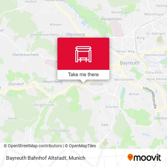 Bayreuth Bahnhof Altstadt map