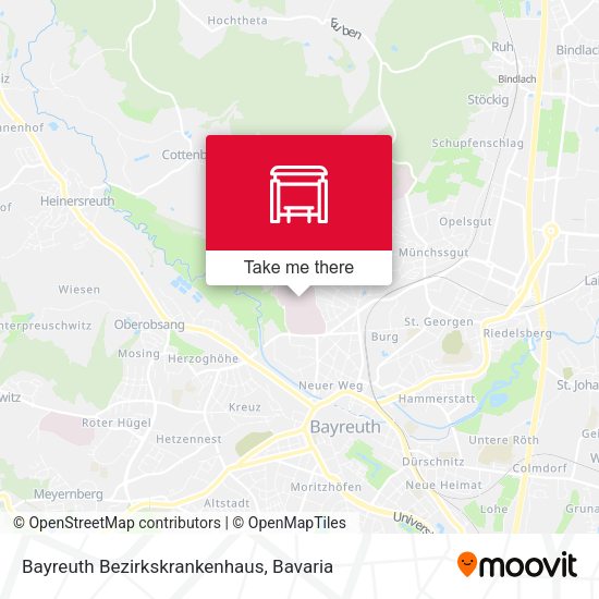 Bayreuth Bezirkskrankenhaus map
