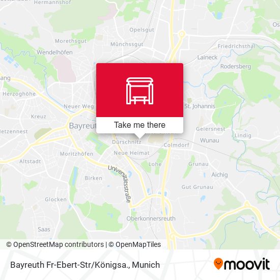 Карта Bayreuth Fr-Ebert-Str/Königsa.